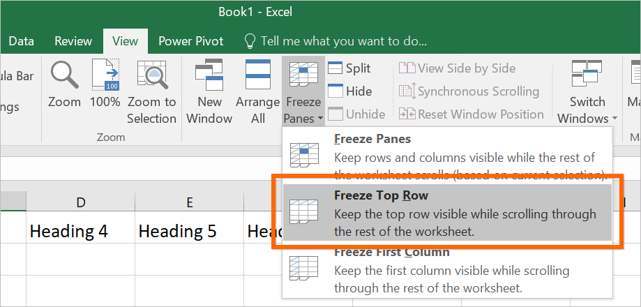 freeze multiple rows in excel for mac